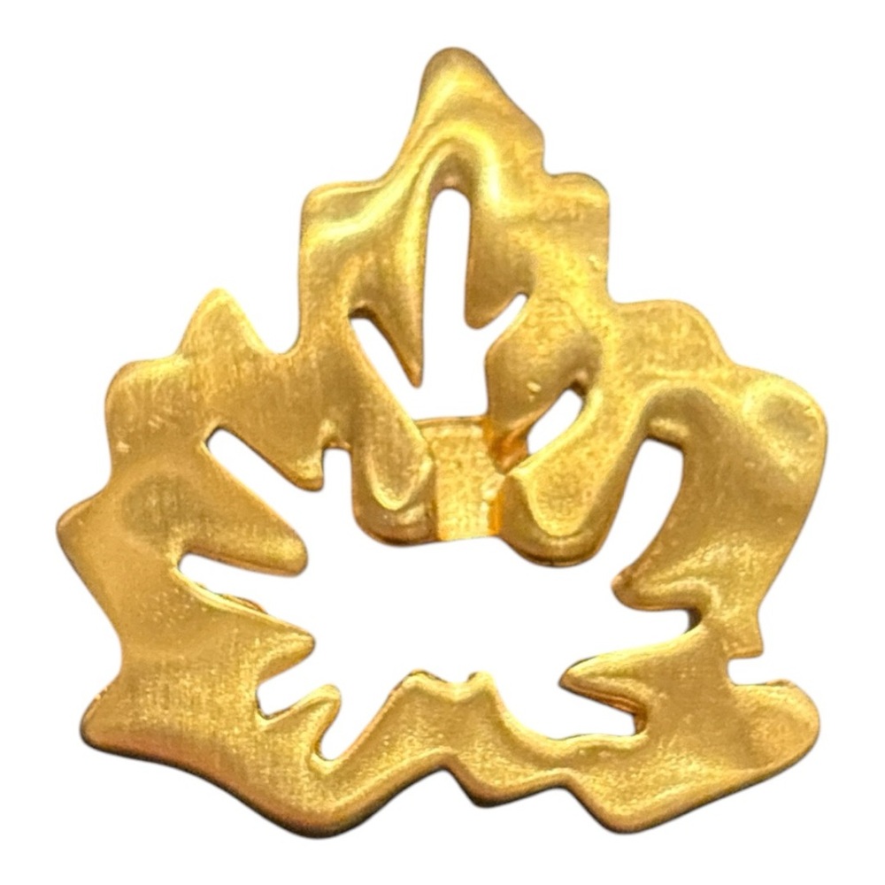 Vintage Ballou Reg'd Gold Maple Leaf Outline Pin Collectable Lapel Tack JB1